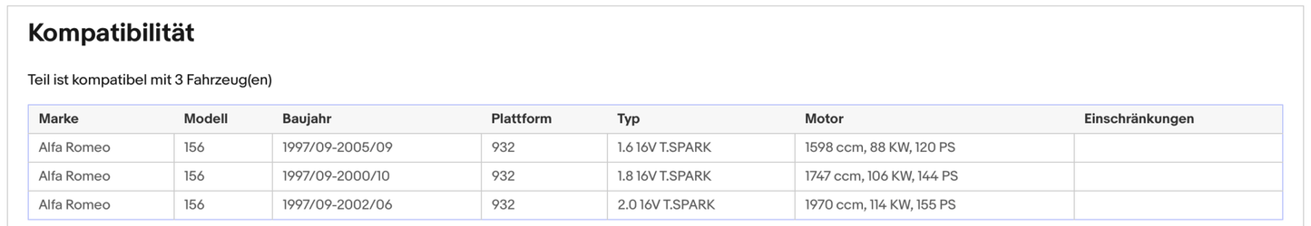 Katalysator Alfa Romeo 156, 1.6/1.8/2.0, 16V, T.Spark, 88/106/114kW, Euro 1&2 - KatDoc