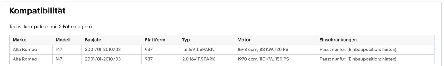 Katalysator Alfa Romeo 147, 1.6/2.0, 16V, T.Spark, 88/110kW, Euro 3 - KatDoc