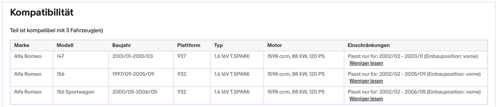 Katalysator Alfa Romeo 147/156, 1.6, 16V, LPG, T.Spark, 88kW, Euro 3 - KatDoc