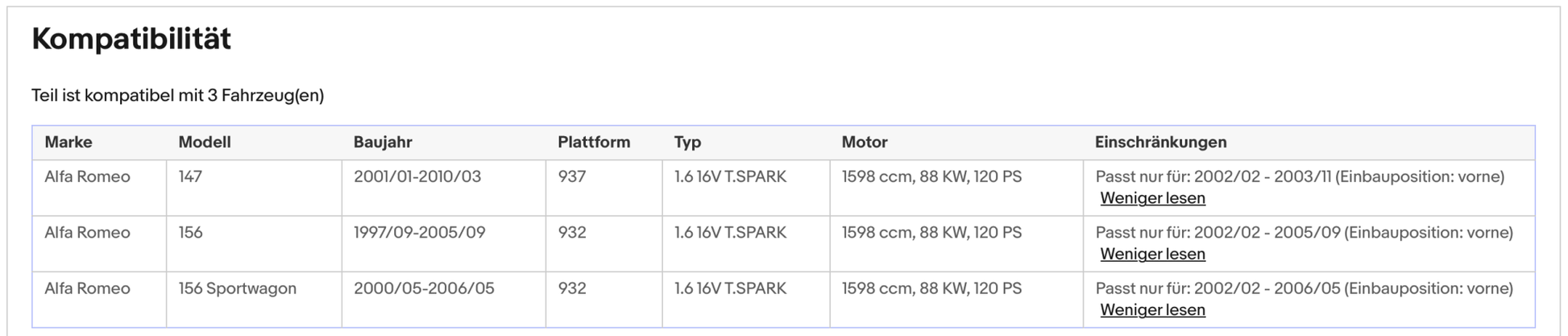 Katalysator Alfa Romeo 147/156, 1.6, 16V, LPG, T.Spark, 88kW, Euro 3 - KatDoc