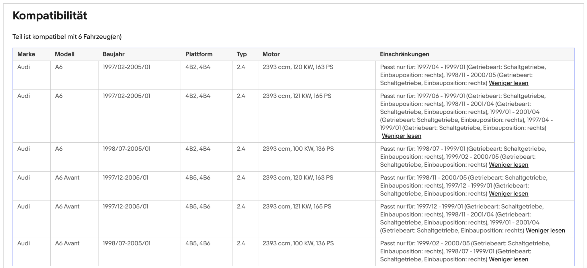 Katalysator Audi A6 C5, 2.4, 100/120/121kW, rechts, Euro 1&2 - KatDoc