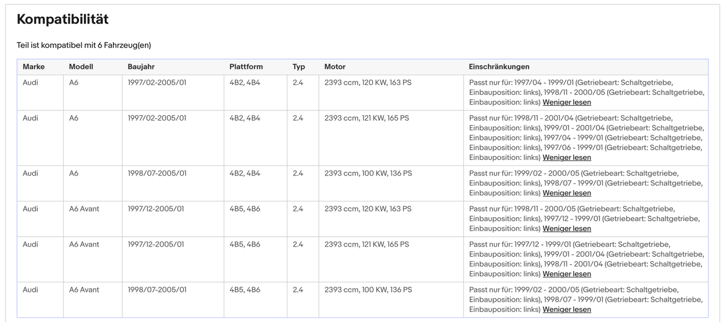 Katalysator Audi A6 C5, 2.4, 100/120/121kW, links, Euro 1&2 - KatDoc