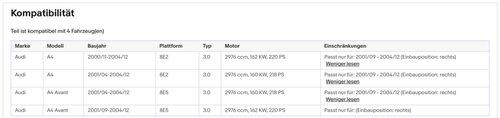 Katalysator Audi A4 B6, 3.0, 160/162kW, rechts, Euro 3 - KatDoc