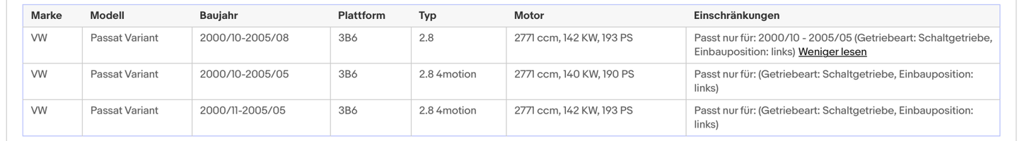 Katalysator Audi A6,Skoda Superb,VW Passat B5,2.4/2.8, 140/142kW,links, Euro 4 - KatDoc