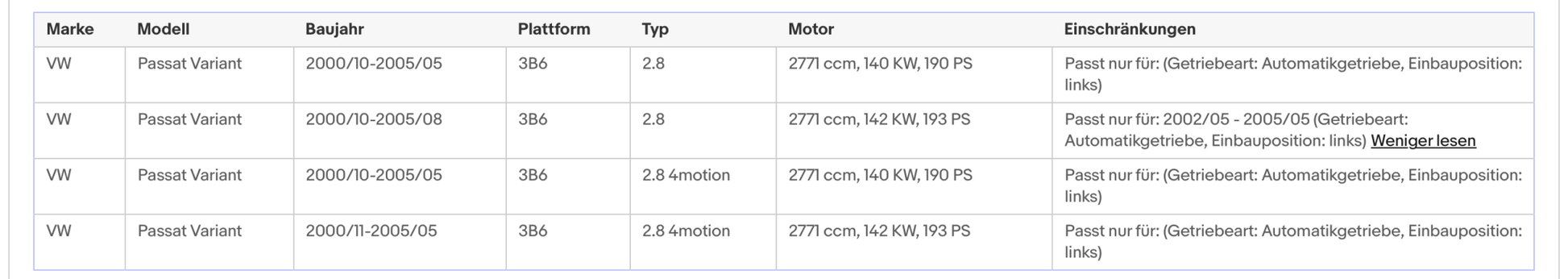 Katalysator Audi A6,Skoda Superb,VW Passat B5,2.4/2.8,Automatik, links, Euro 4 - KatDoc