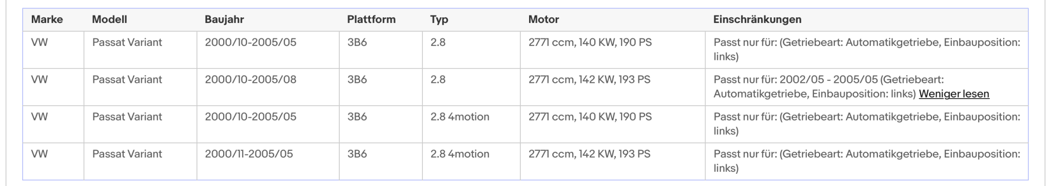 Katalysator Audi A6,Skoda Superb,VW Passat B5,2.4/2.8,Automatik, links, Euro 4 - KatDoc