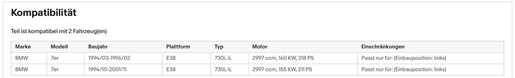 Katalysator BMW 7er E38 730 i/iL, 3.0, 155/160kW, links, Euro 1&2 - KatDoc