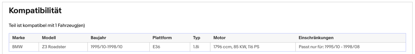 Katalysator für BMW Z3 Roadster (E36), 1.8i, 85kW, Euro 1&2 - KatDoc