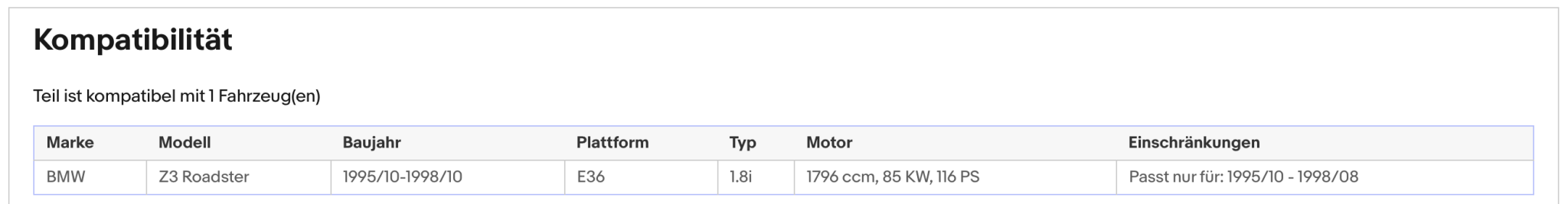 Katalysator für BMW Z3 Roadster (E36), 1.8i, 85kW, Euro 1&2 - KatDoc