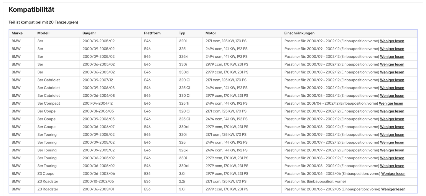 Katalysator für BMW 3er/Z3, 2.2/2.5/3.0, 125/141/170kW, 820mm, Euro 3 - KatDoc