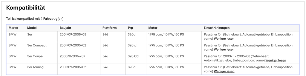 Katalysator BMW 3er E46 320 d/td/Cd, 2.0, 110kW, Euro 3 - KatDoc