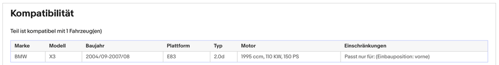 Katalysator BMW X3 E83, 2.0d, 110kW, Euro 4 - KatDoc