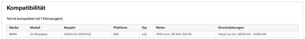 Katalysator BMW Z4 E85, 2.0 i, 110kW, Euro 4 - KatDoc