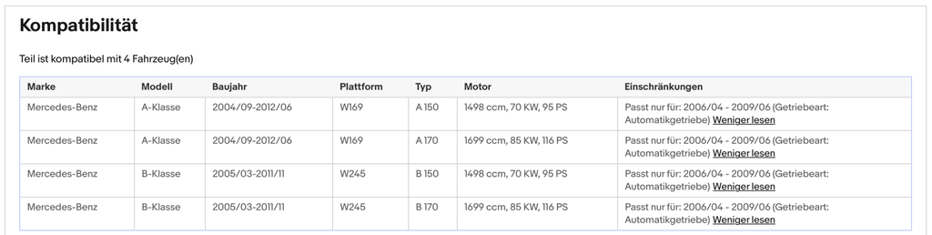 Katalysator für Mercedes A - Klasse/B - Klasse, 1.5/1.7, 70/85kW, Euro 4 - KatDoc