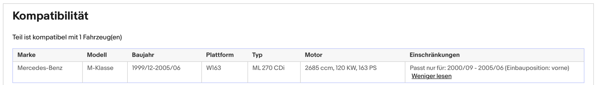 Katalysator für Mercedes M - Klasse (W163) ML270 CDI, 2.7, 120kW, Euro 3 - KatDoc
