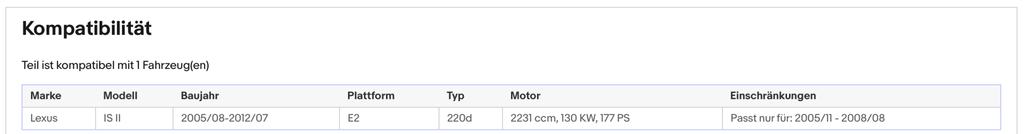 Katalysator Lexus IS 220d, 2.2, 130kW, Euro 4 - KatDoc