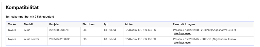 Katalysator Lexus CT 200h 100kW, Toyota Auris Hybrid 1.8 100kW, Euro 5&6 - KatDoc