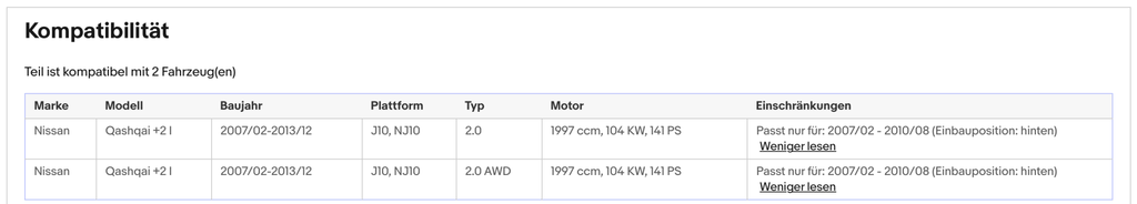Katalysator für Nissan Qashqai 2.0, 104kW, Euro 4 - KatDoc