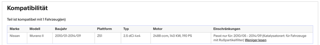 Katalysator Nissan Murano 2.5 dCi 4x4, 140kW, Euro 5 - KatDoc