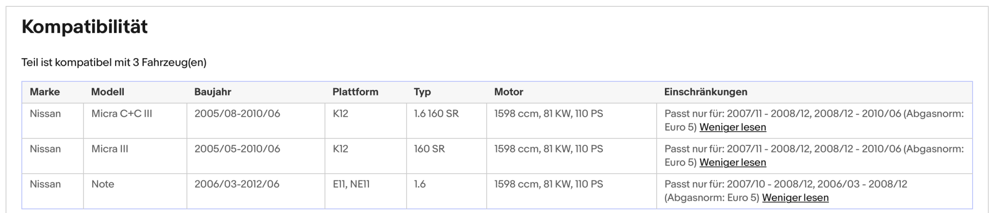 Katalysator Nissan Micra/C+C/Note, 1.6, 81kW, Euro 4&5 - KatDoc