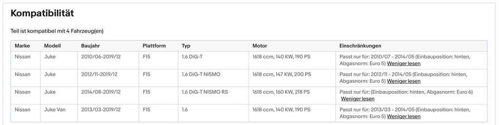 Katalysator Nissan Juke 1.6, DIG - T/NISMO/RS, 140/147/160kW, Euro 5&6 - KatDoc