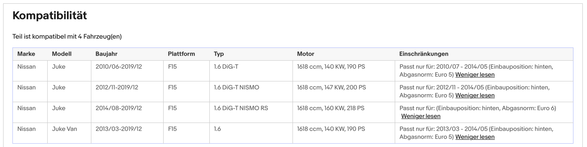 Katalysator Nissan Juke 1.6, DIG - T/NISMO/RS, 140/147/160kW, Euro 5&6 - KatDoc