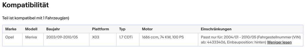Katalysator für Opel Meriva A, 1.7 CDTI, 74kW, Euro 4 - KatDoc