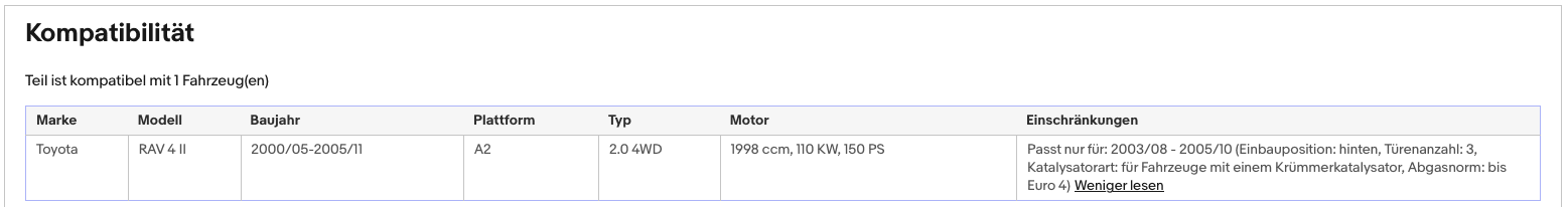Katalysator für Toyota RAV4, 2.0 4WD, 110kW, Euro 4 - KatDoc