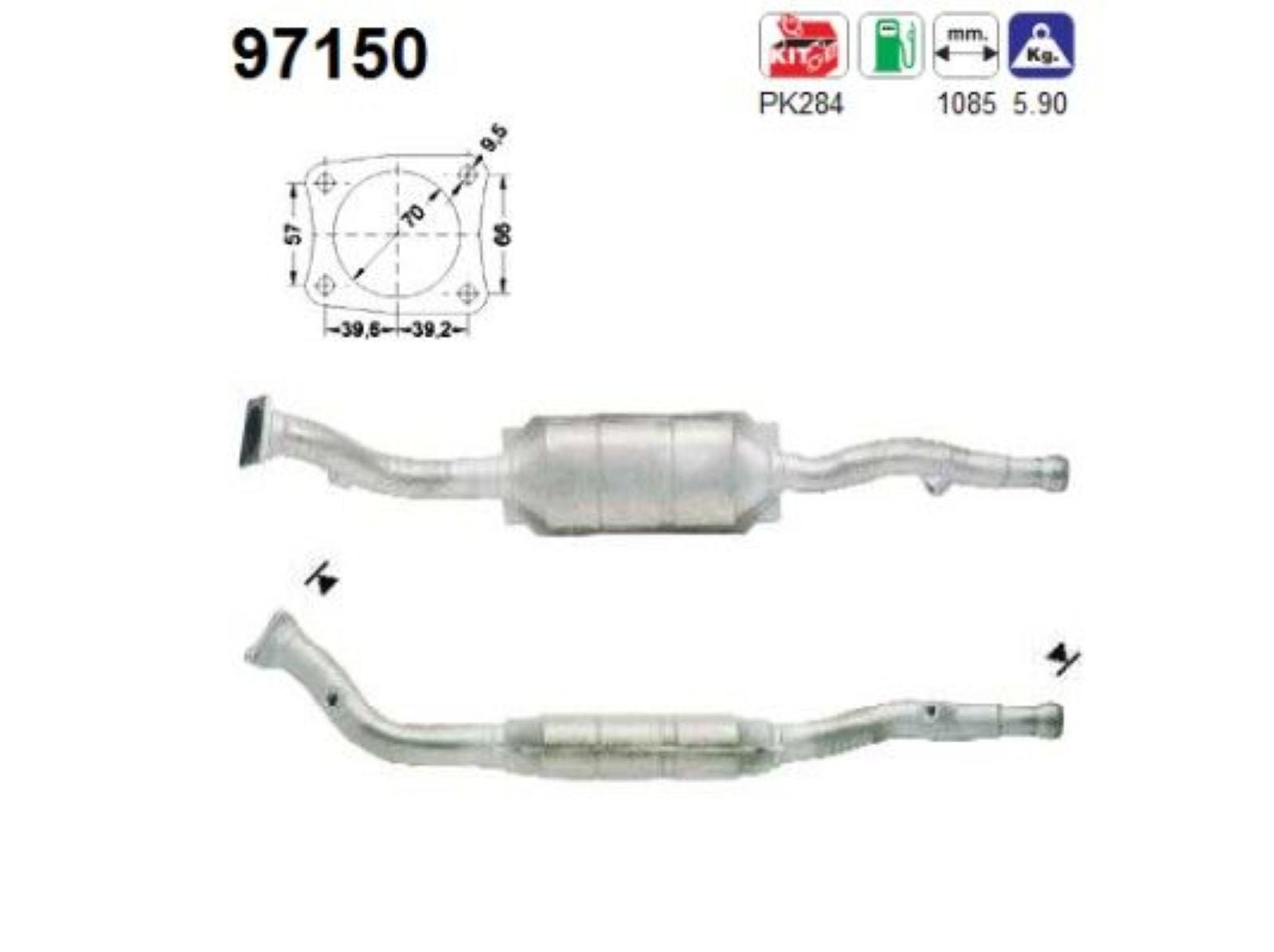 Katalysator Volvo 850, 2.4, 103/106/125kW, Euro 1&2 - KatDoc