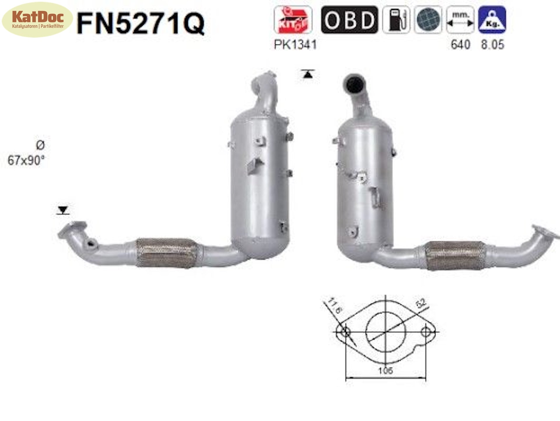 Ruß - PartikelfilterC - Max/Fiesta/Focus/Kuga/Mondeo/Tourneo/Transit,SiliziumEuro 6 - KatDoc