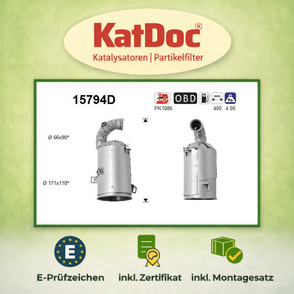 Katalysator für Citroen, Peugeot, 1.6 HDi, Euro 5 - KatDoc