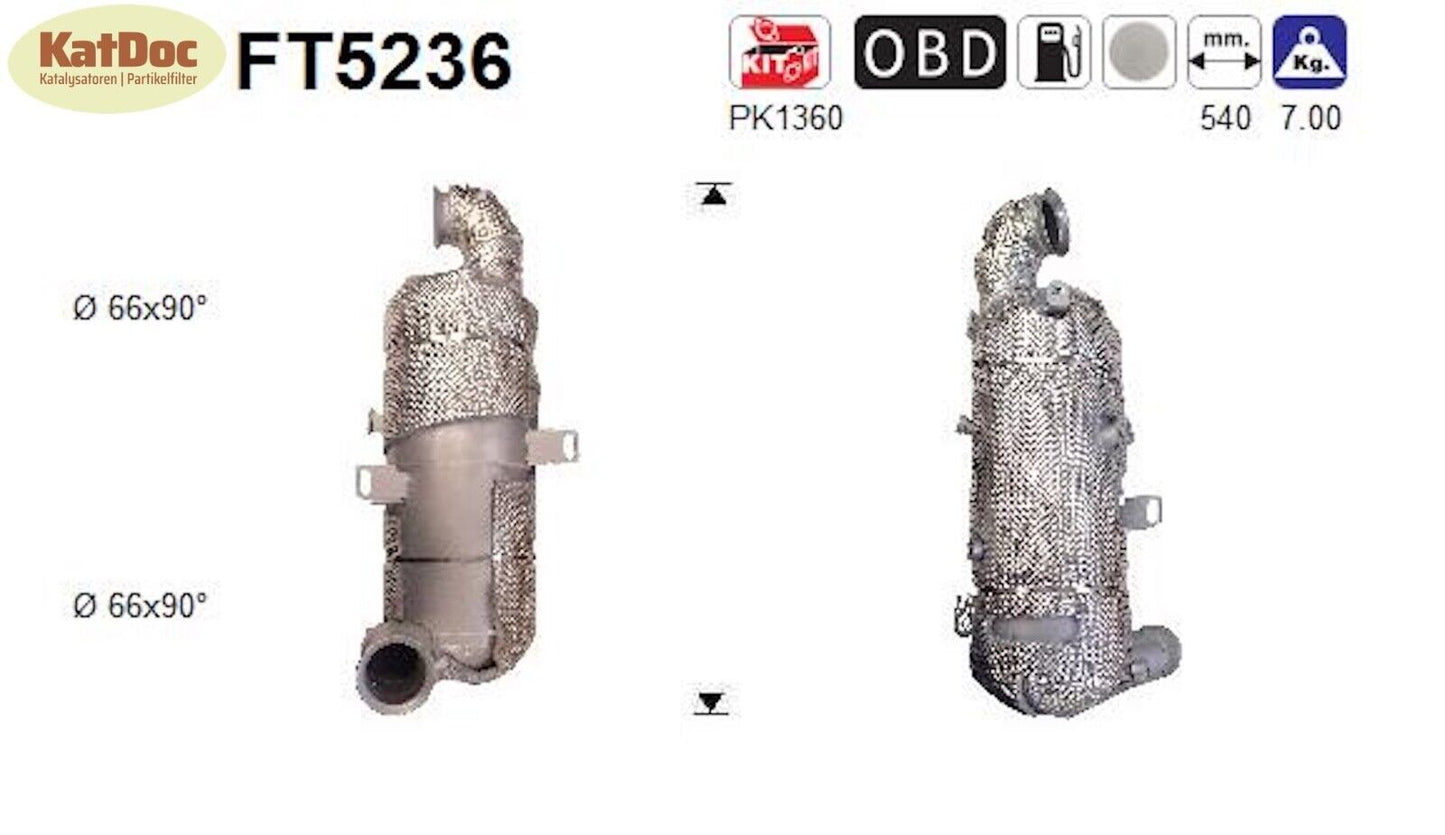 Ruß - Partikelfilter für Citroen, DS, Opel, Peugeot, Toyota, 1.5, Euro 6 - KatDoc