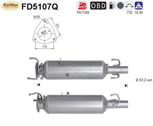 Ruß - Partikelfilter Citroen Jumper, Fiat Ducato, Peugeot Boxer,Silizium, Euro 5 - KatDoc