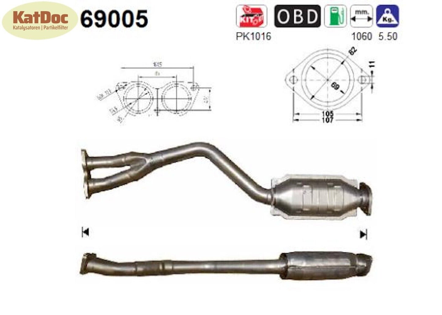 Katalysator für Lexus IS 1/ SportCross, (E1), 200, 114kW, Euro 4 - KatDoc