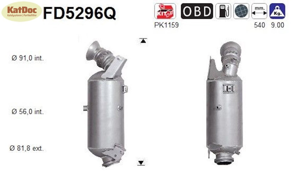 Ruß - Partikelfilter für Mercedes CLS/E - Klasse, 2.1, Silizium, Euro 6 - KatDoc