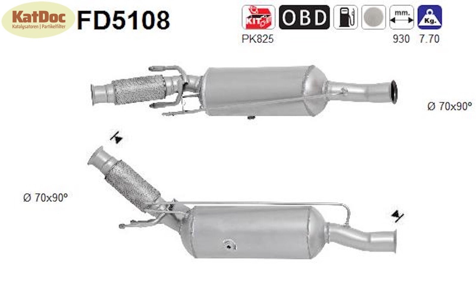 Ruß - Partikelfilter Citroen C4 I Grand Picasso,Peugeot 5008,DS5,2.0HDi, Euro 5 - KatDoc