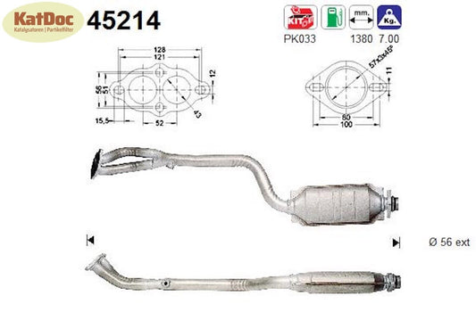 Katalysator für BMW Z3 Roadster, 1.9i, 103kW, Euro 1&2 - KatDoc