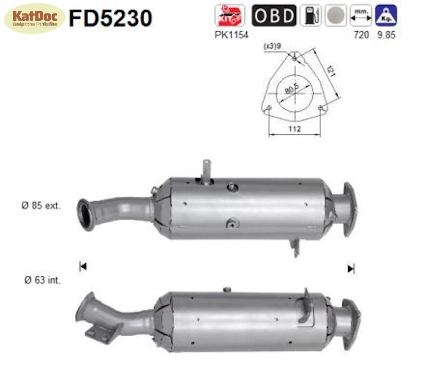 Ruß - Partikelfilter für Iveco Daily 6, Euro 5 - KatDoc