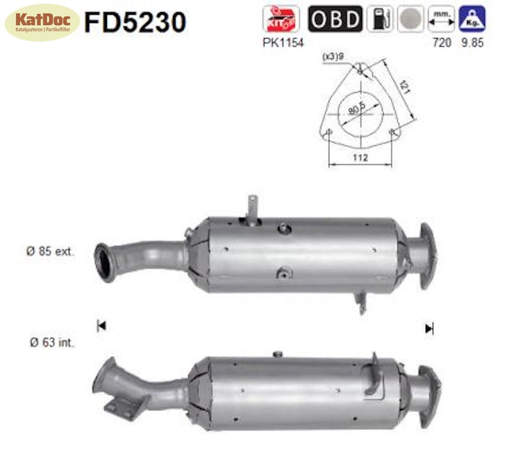 Ruß - Partikelfilter für Iveco Daily 6, Euro 5 - KatDoc