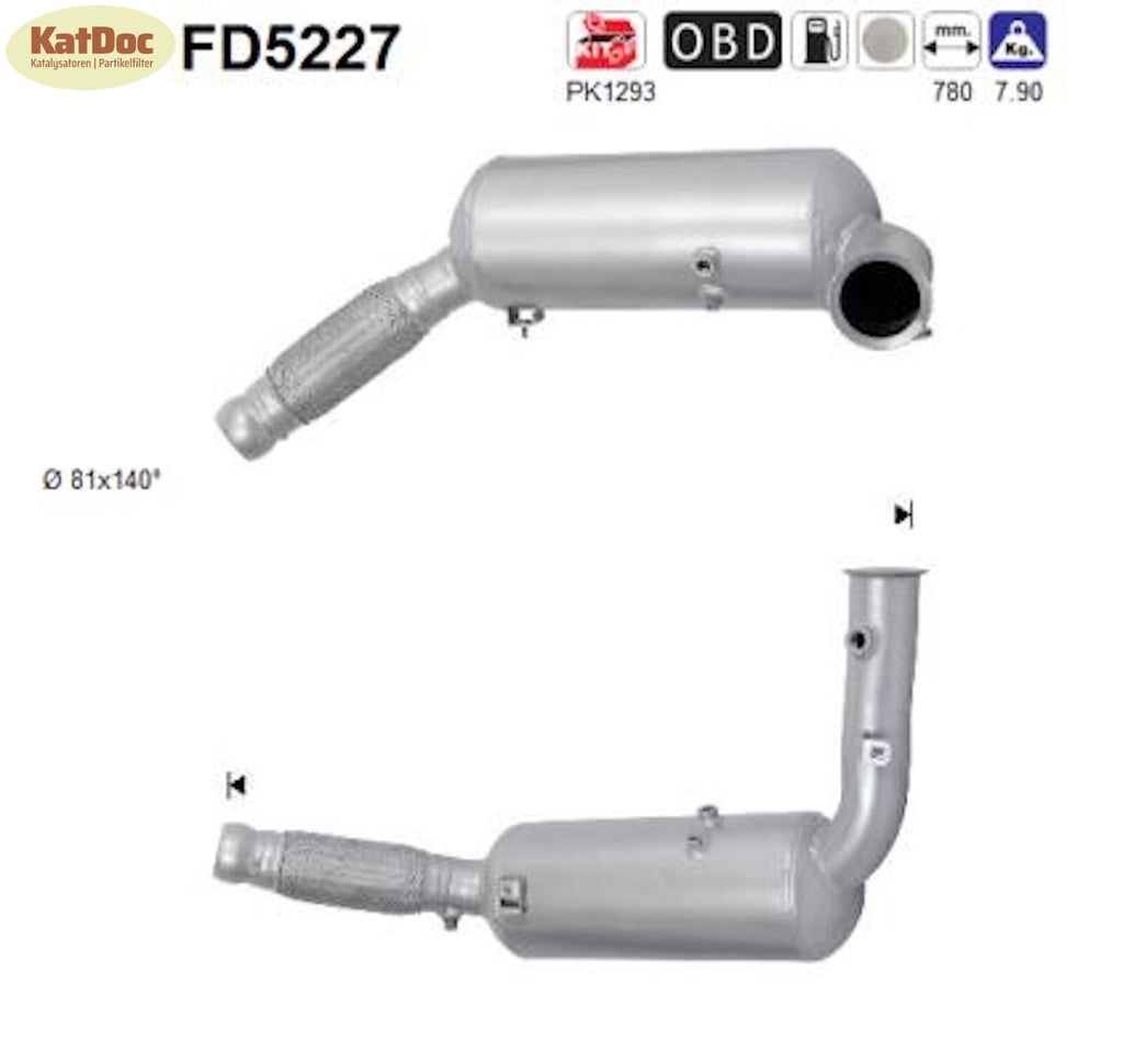 Ruß - Partikelfilter für Mercedes - Benz Sprinter, 3.0, 140kW, Euro 5 - KatDoc