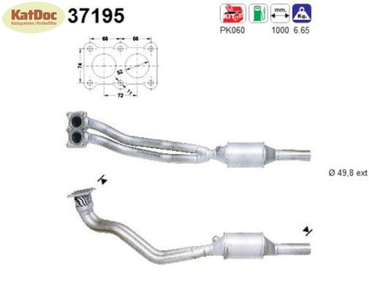 Katalysator Audi A3,Seat Toledo/Leon,Skoda Octavia,VW Golf 4/Bora, 1.6, Euro 1&2 - KatDoc
