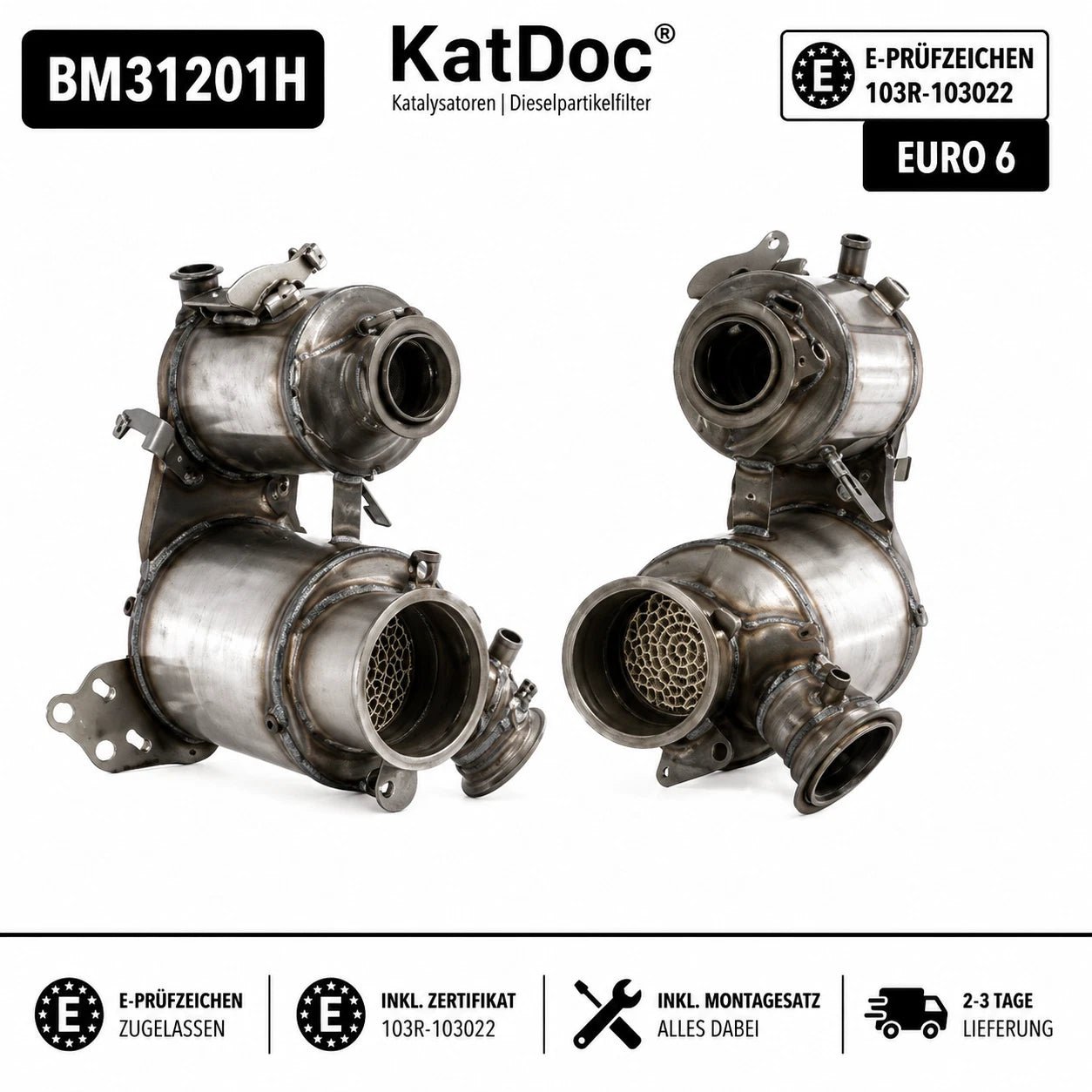 DPF VW Passat Tiguan Arteon Touran Audi Q3 Skoda Superb Kodiaq 2.0 TDI Euro 6 - KatDoc
