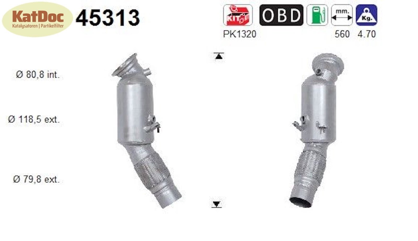 Katalysator BMW 1er/2er/3er/4er/6er/7er, 2.0, Euro 6 - KatDoc
