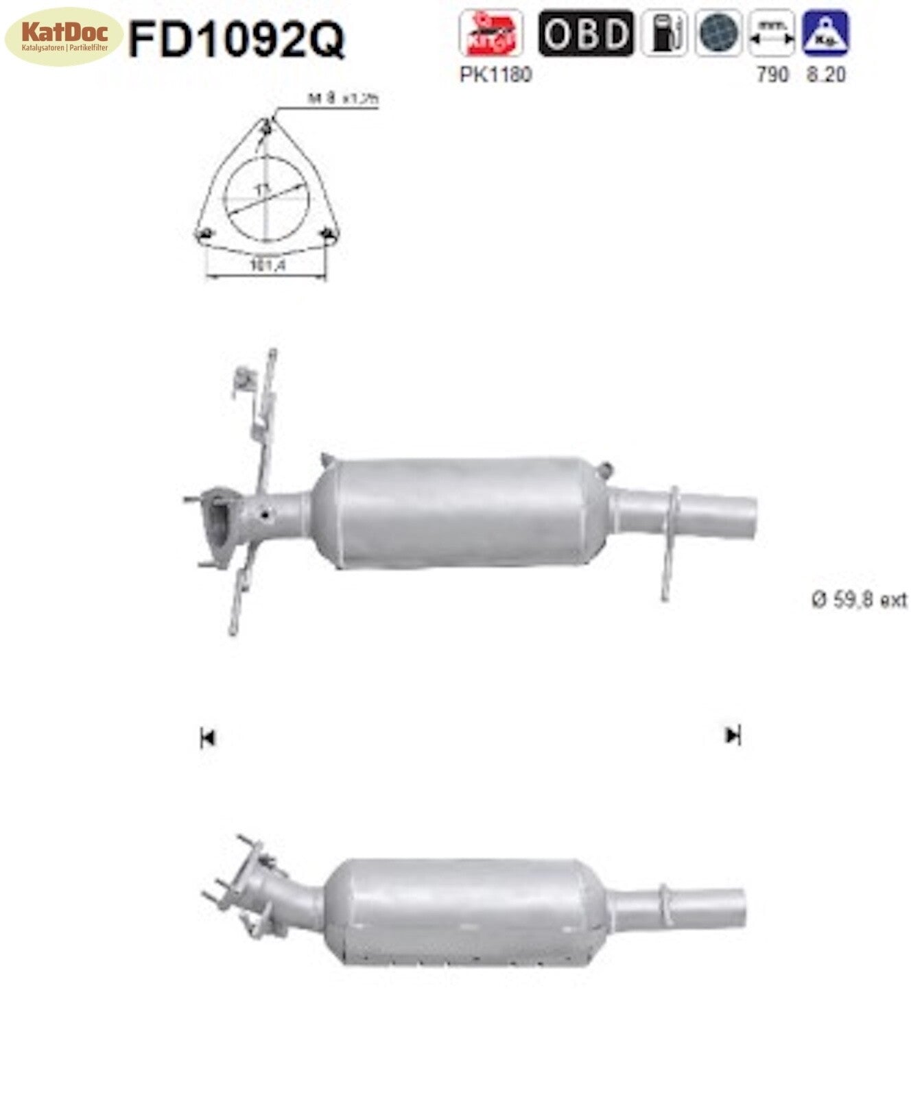 Ruß - Partikelfilter Land Rover Freelander 2.2 TD4,4x4,112/118kW,Silizium,Euro 4 - KatDoc