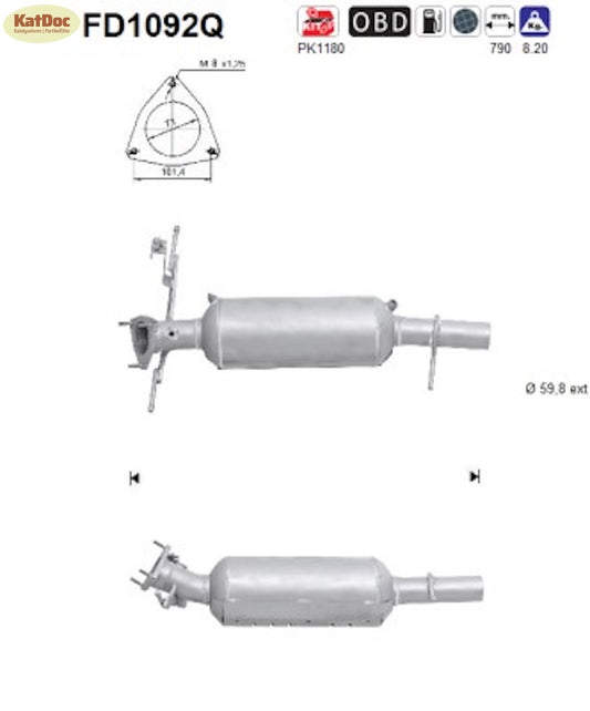 Ruß - Partikelfilter Land Rover Freelander 2.2 TD4,4x4,112/118kW,Silizium,Euro 4 - KatDoc
