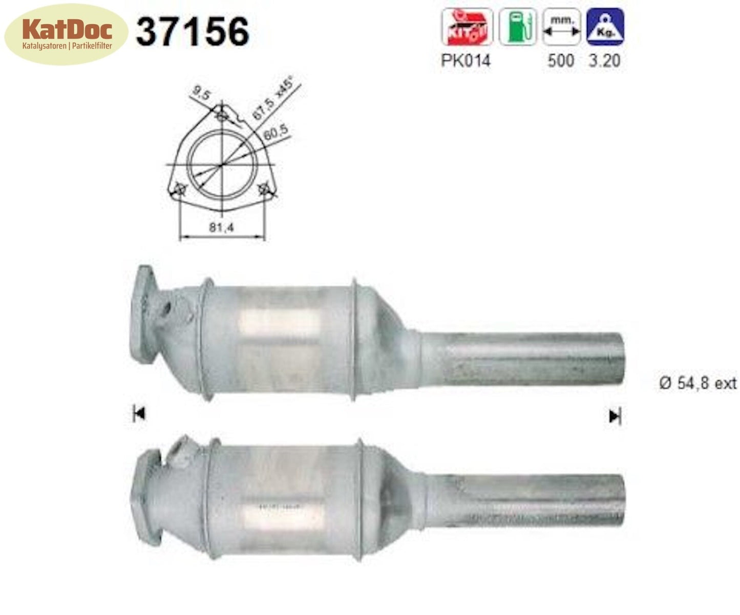 Katalysator Seat Toledo, VW Vento/Passat/Golf 3/Corrado G60, 1.8/2.0, Euro 1&2 - KatDoc