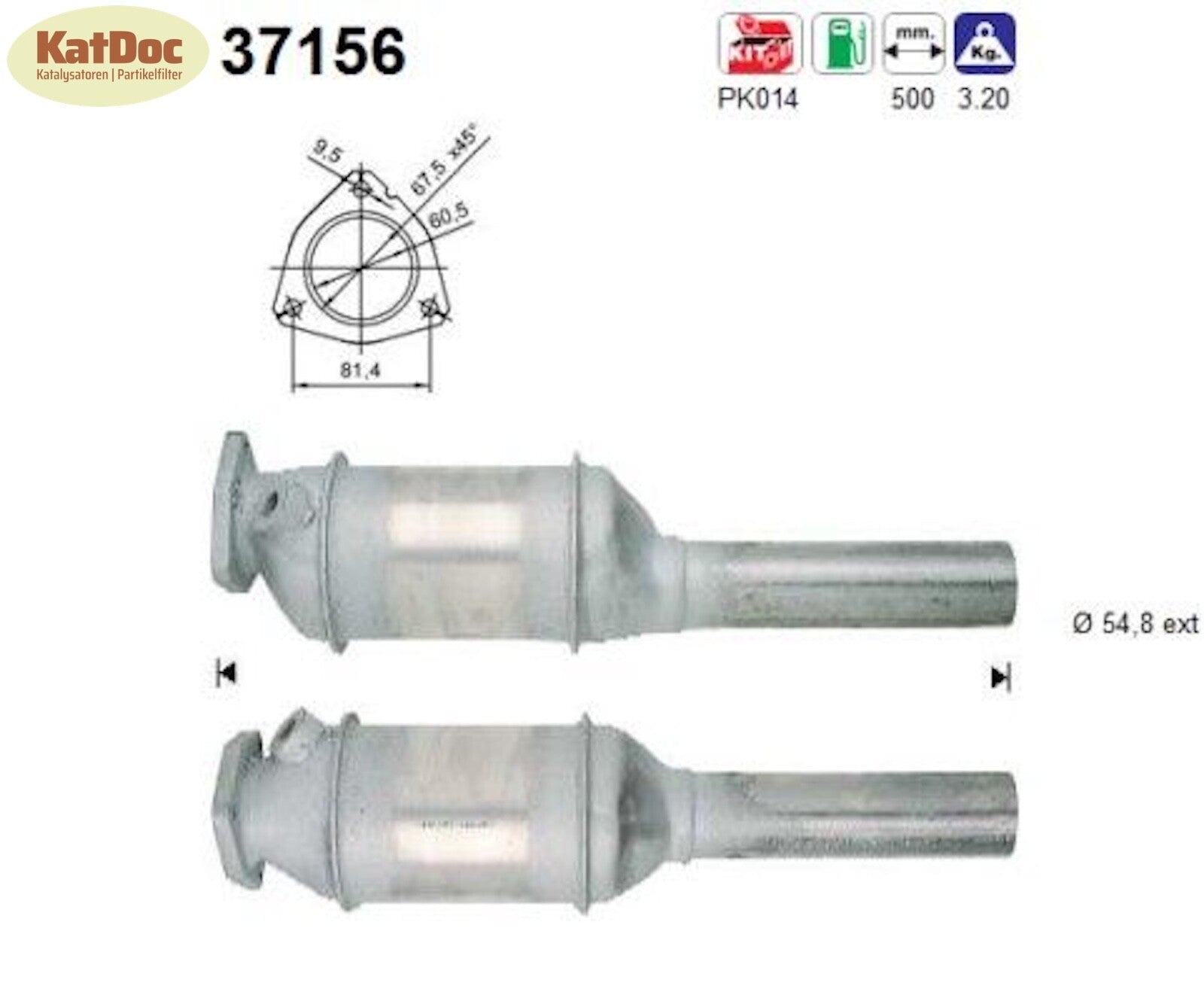 Katalysator Seat Toledo, VW Vento/Passat/Golf 3/Corrado G60, 1.8/2.0, Euro 1&2 - KatDoc