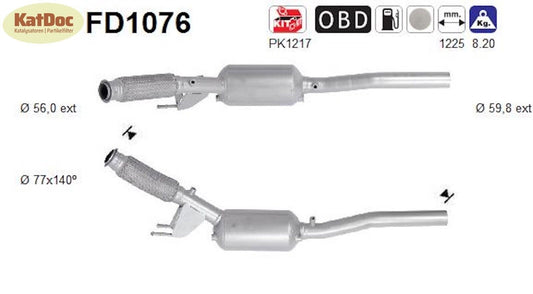 Ruß - Partikelfilter für VW T5/T6, 2.0 TDI, 4motion, Euro 5 - KatDoc