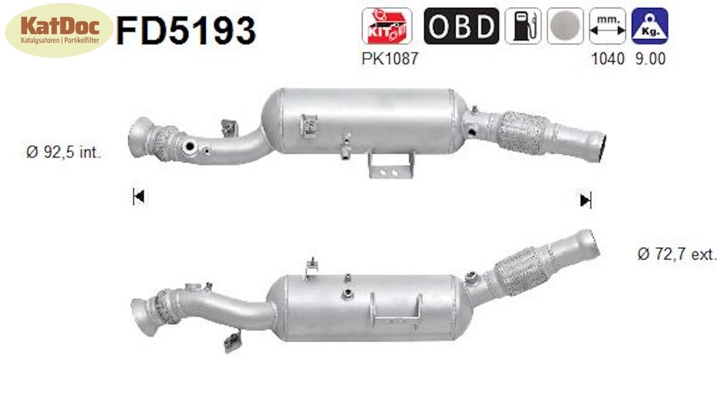 Ruß - Partikelfilter für Mercedes - Benz Sprinter, 2.1 CDI, Euro 6 - KatDoc