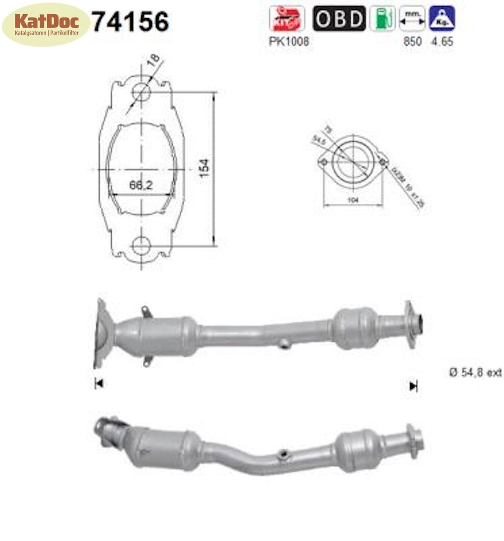 Katalysator für Nissan Juke, 1.6, LPG, CVTC, 69/85/86kW, Euro 5 - KatDoc